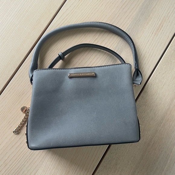 Poppy and Peonies purse, grey Poppy + Peonies hand bag, women’s handbag - Picture 11 of 11